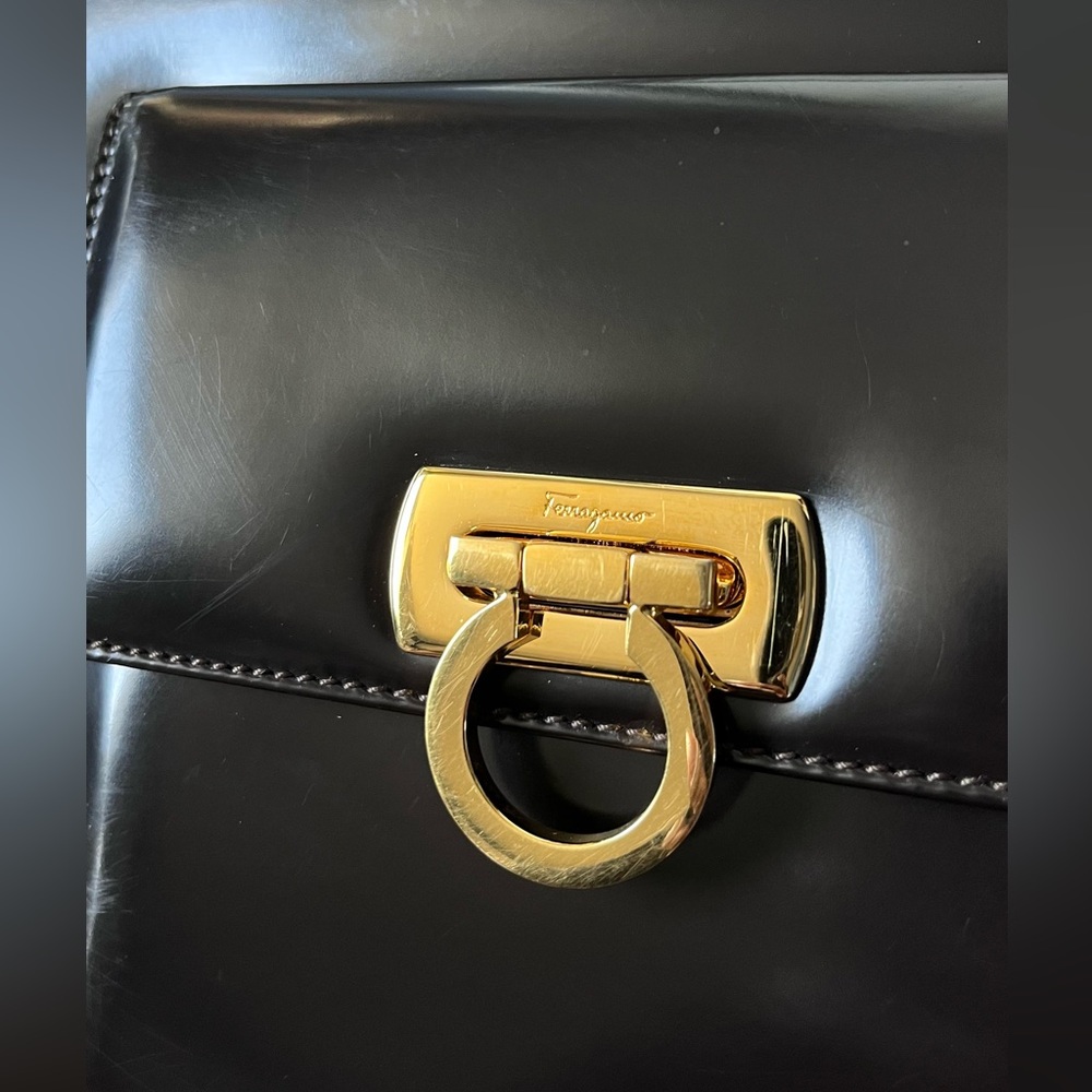 Salvatore Ferragamo Dark Brown Handbag - Picture 5 of 12